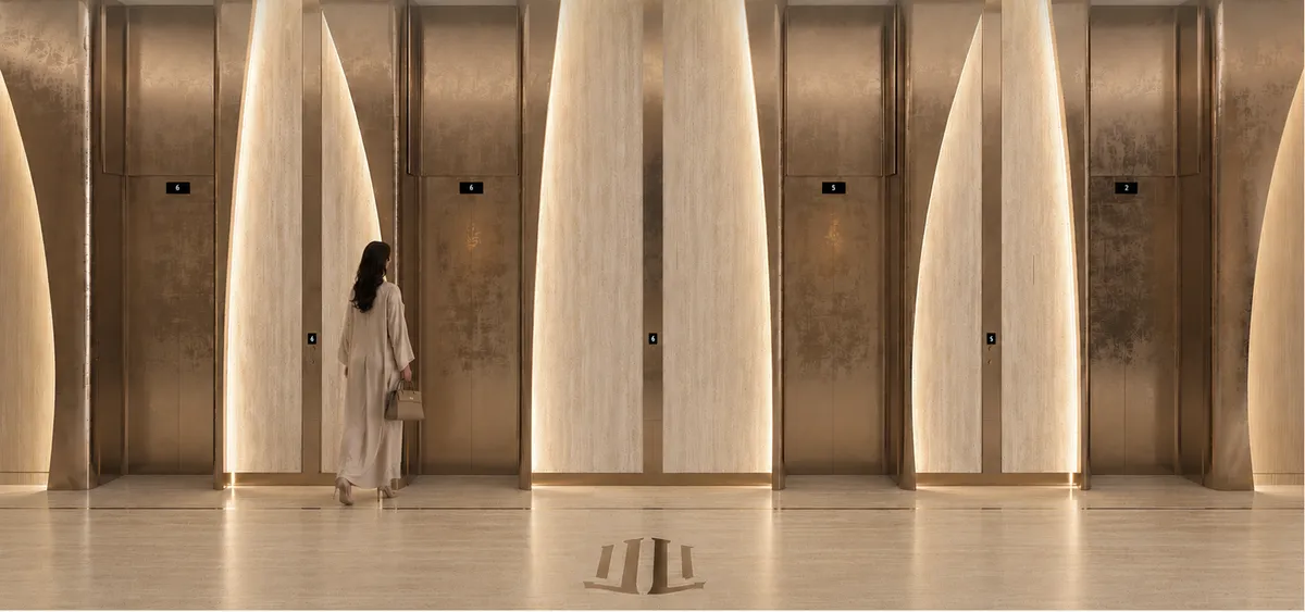 Elevator lobby, LASAL